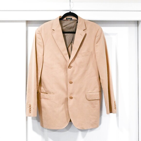 J. Crew Size 42R Classic Neutral Cotton Blazer - Picture 1 of 8